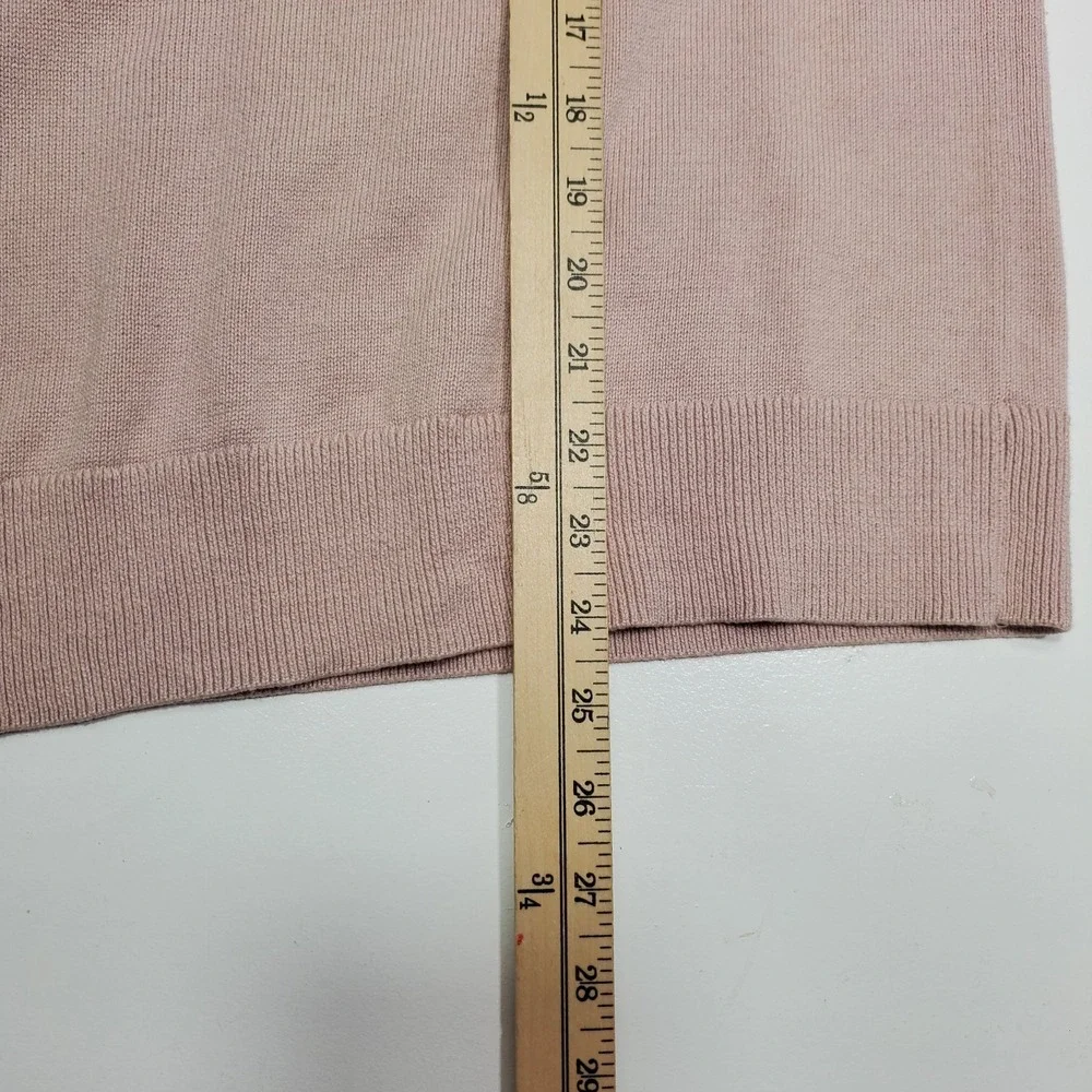 Loft women Sweater Size‎ Medium Soft Blush Pink Long Sleeves Ribbed cuffs Office
